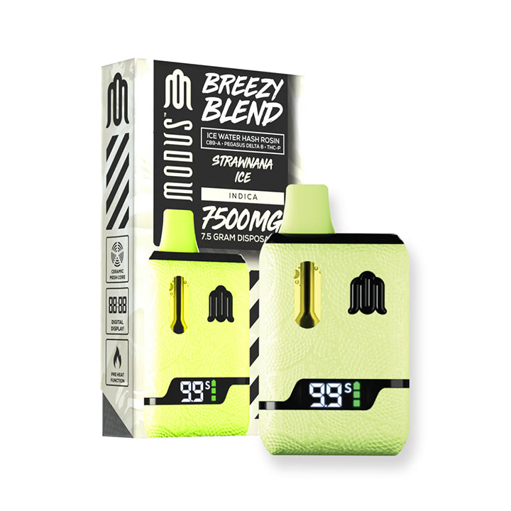 Modus | Breezy Blend | Disposable Vape 7500mg - Stawnana Ice (Indica) Pure CBD Modus | Breezy Blend | Disposable Vape 7500mg - Stawnana Ice (Indica) Pure CBD