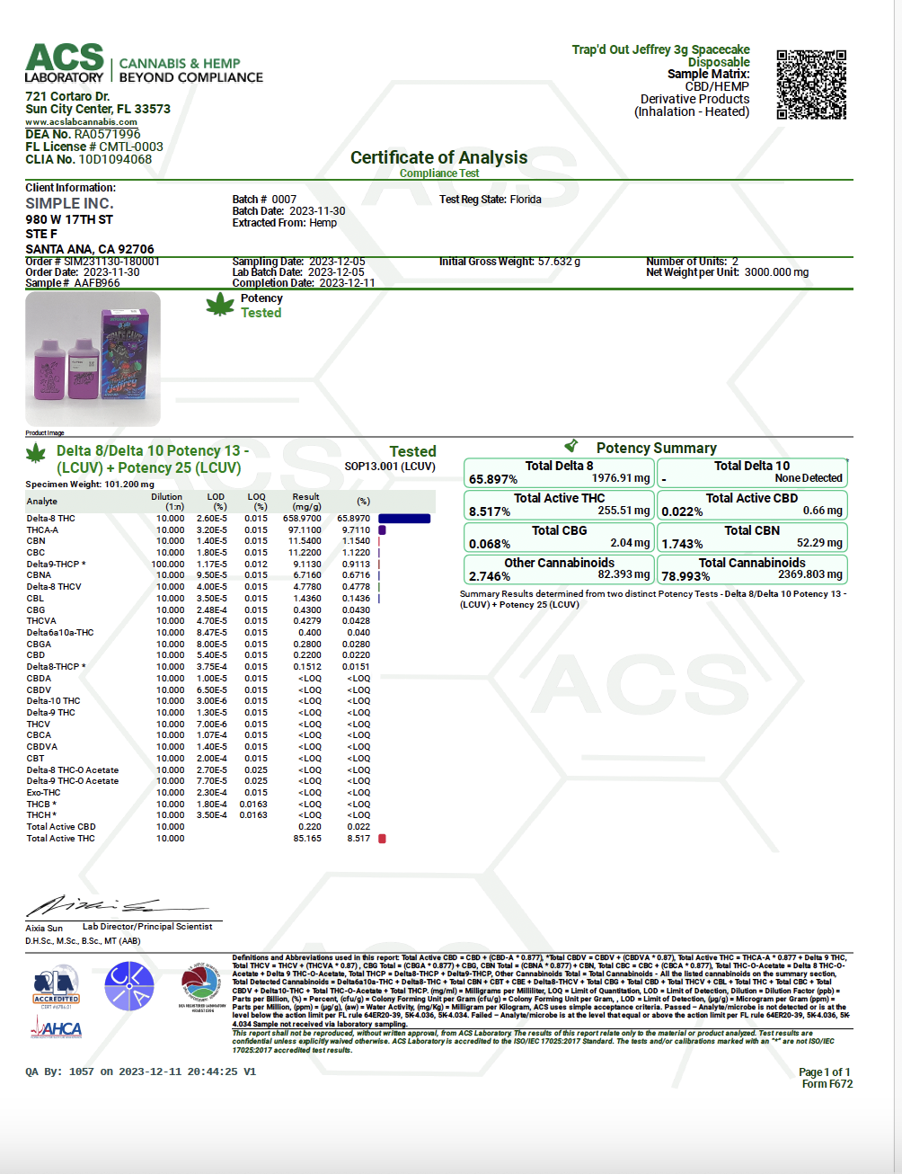 HiXotic | Trap'd Out Disposable Vape 3g - Space Cake (Hybrid